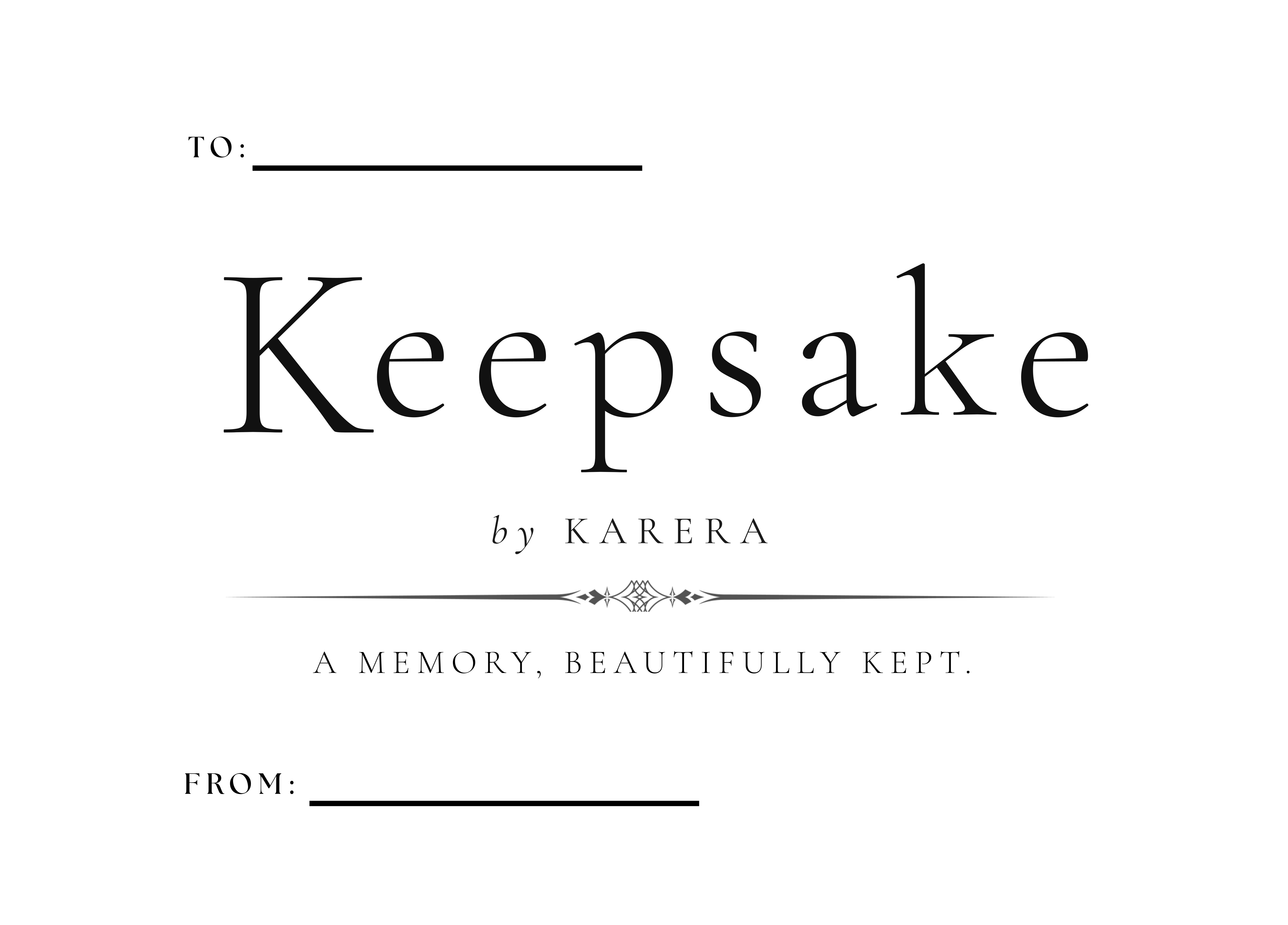 The printed Karera keepsake card, showing its QR code